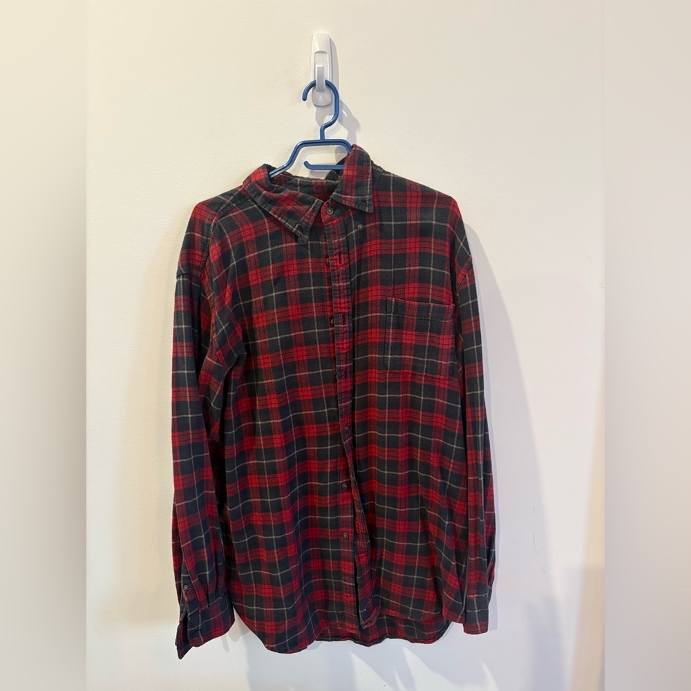 Croft & Barrow Red and Black Plaid Casual Shirt